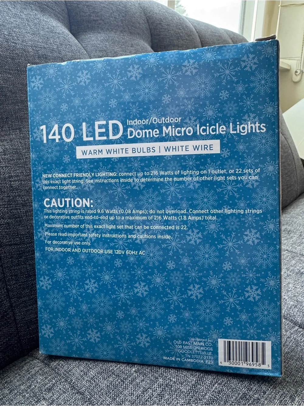 Holiday Style 140 LED Warm White Dome Micro Icicle Lights with White Wire